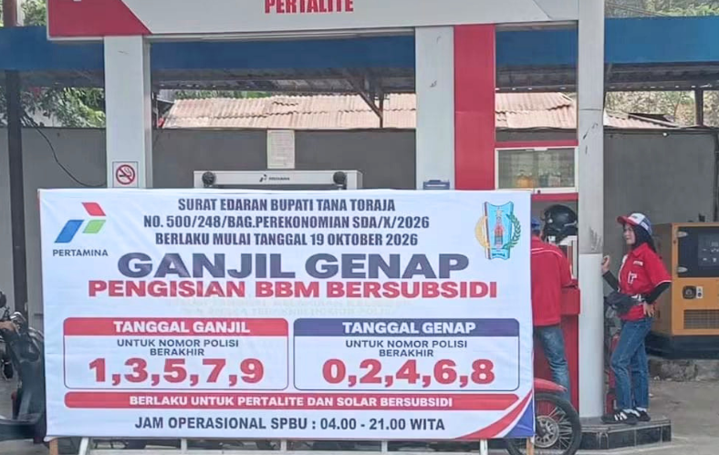 Pertalite dan Solar Kini Diatur Ganjil-Genap di Tana Toraja. (ist)